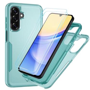 Imagem de Suncasetor Capa para Samsung Galaxy A15 5G com protetor de tela HD [proteção contra quedas de grau militar] Capa de celular resistente à prova de choque para Galaxy A15 5G, verde menta