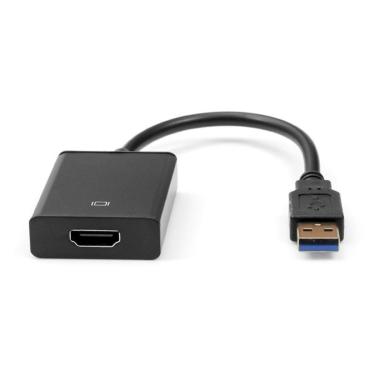 Imagem de Cabo Adaptador de USB 2.0 para HDMI Plus Cable, 15 Centímetros - ADP-USBHDMI10BK-Unissex