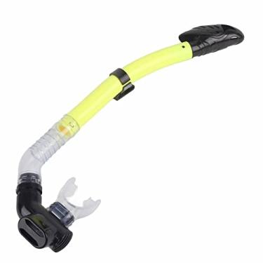 Imagem de Generic Bocal de Silicone para Mergulho, Snorkel de Mergulho Totalmente Seco para Natação, Tubo de Respiração Com Fivela Rotativa para Adultos e Crianças (Amarelo)