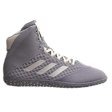 Imagem de adidas Tênis de luta livre Mat Wizard 4 masculino, Glory cinza/branco/dourado, 7.5