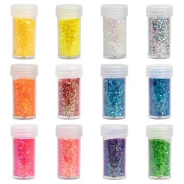 Imagem de Kit Glitter Neon com 10 Cores Sortidas Carnaval Festas