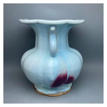 Imagem de Vaso de flor de porcelana para decoração de casa, vaso de cerâmica, garrafa de flor de porcelana junho, decoração de quarto, decoração de vaso de 35 cm de altura (A altura 20,5 cm)