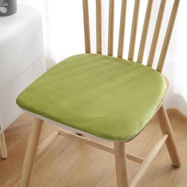Imagem de Almofada De Assento De Cadeira De Veludo Quadrada Arredondada Almofada De Cadeira De Jantar Lavável Em Alimentos Almofada De Cadeira De Jantar Almofada De, Green, 40x42cm(16x17inch)
