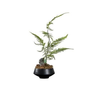 Imagem de Árvore artificial simulada planta floral em vaso cerimônia de chá para sala de chá, mesa de chá, conjunto de chá, plantas artificiais de interior, árvore falsa
