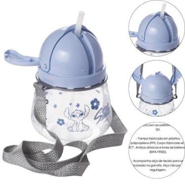 Imagem de Garrafa Ludica Flip Com Tampa Retrátil Aut Stitch 1,1 Litros - Plasuti