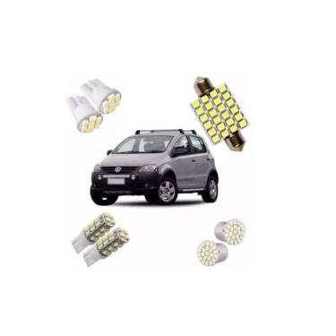 Imagem de Kit Led Pingo Torpedo Crossfox 1G Vw Farolete Placa Teto Ré