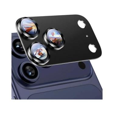 Imagem de Protetor De Lente De Câmera Para iPhone 17 pro Max Em Metal Com Vidro 