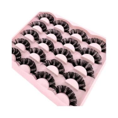Imagem de Cílios Postiços De Visom Sintético 25MM, 10 Pares, Volumosos E Dramáti