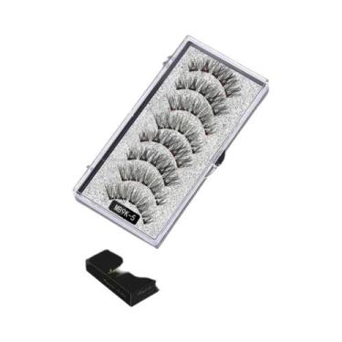 Imagem de Cílios Magnéticos 3D Com Aparência Natural, 5 Cílios Reutilizáveis, Cí