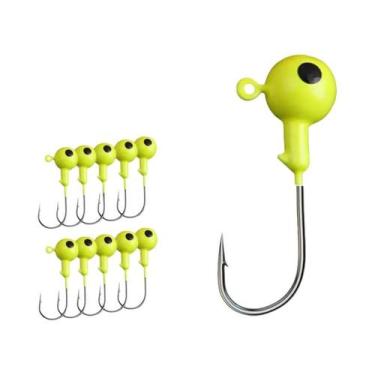 Imagem de 10 Peças De Anzóis Jig Head Para Pesca Com Iscas Artificiais Macias, I