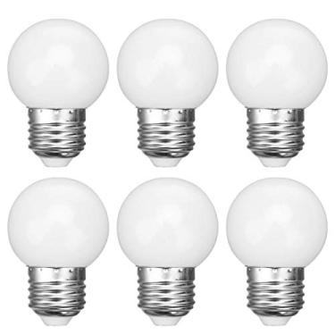 Imagem de Lâmpada LED G45 3W Globo Vanity Lâmpadas 30 Watt Substituição Branco Frio 6500K Lâmpada Noturna Redonda Base E26/E27 para Banheiro Maquiagem Espelho Luz Quarto, Pacote com 6