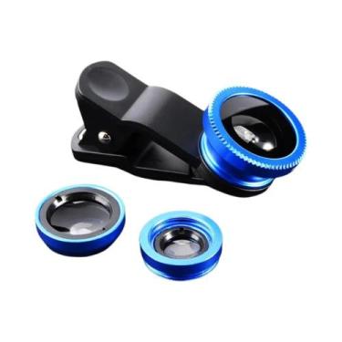 Imagem de Lente Universal 3 Em 1 Para Celular: Fisheye, Grande Angular E Micro C