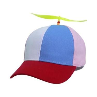 Imagem de Boné Snapback Com Hélice De Helicóptero E Libélula Arco-Íris, Boné Div