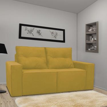 Imagem de Sofá 2 Lugares Onix 1,80m Para Sala Confortavel Sued Herrero Cor:amarelo
