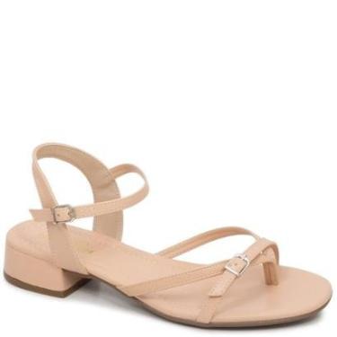 Imagem de Sandália Salto Baixo Fivelas Sapato Show 835615656-Feminino