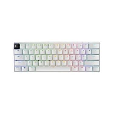 Imagem de Teclado Mecânico Gamer sem fio USB Logitech G PRO X 60 Tactile Branco com Layout Americano