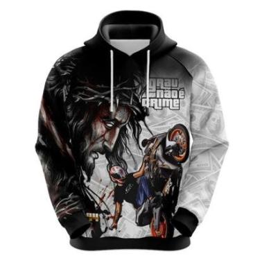 Imagem de Blusa de Frio Masculina Moto Grau - Só Grau e Corte - de Quebrada G-Masculino