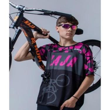 Imagem de Camiseta Masculina HUPI Bike Naja Preto/ Pink-Masculino