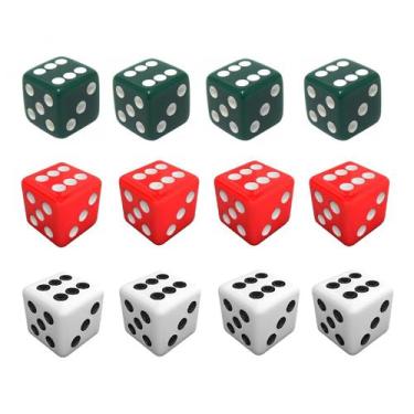 Imagem de Kit 120 Dados Para Jogos Mesa Tabuleiro 14mm 6 Faces Lados Rpg Conjunt