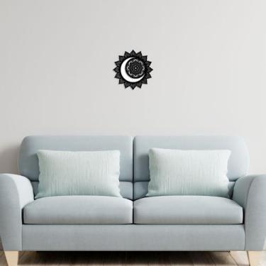 Imagem de Quadro Decorativo 22X22Cm Circular Alto Relevo Sala - JABB