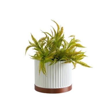 Imagem de Cachepot Cascata M - Realce - Galanta, Branco/Cobre