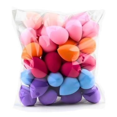 Imagem de Kit 12 Esponja Gota Oval Maquiagem Make Up Base Corretivo Pó Iluminado