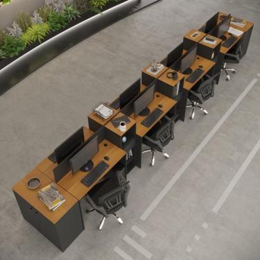 Imagem de Estação de Trabalho 8 Lugares Moscou Office 8 Mesas 6 Armários 2 Aparadores  - Vianossa