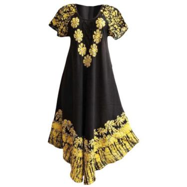 Imagem de Vestido Indiano Boho Amplo Hippie Com Mangas Free Size VBVE004, Vbve00