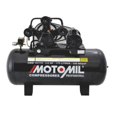 Imagem de Compressor 140Lbs 3HP Monofásico 127/220V CMW-15/175 Motomil
