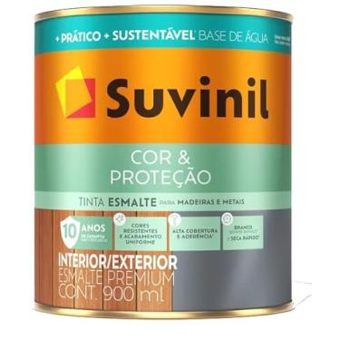 Imagem de Esmalte Brilho Suvinil Cor E Proteção Seca Rápido Gelo 900Ml