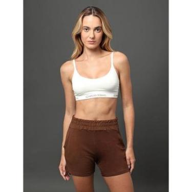 Imagem de Shorts Feminino Fendas Moletinho Calvin Klein Underwear-Feminino