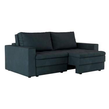 Imagem de Sofá 3 Lugares Retrátil Berna Suede Grafite 210 cm