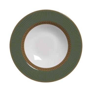 Imagem de Prato Fundo Allezanza Coleção Prata Celebrate Fendi Verde 24,5cm