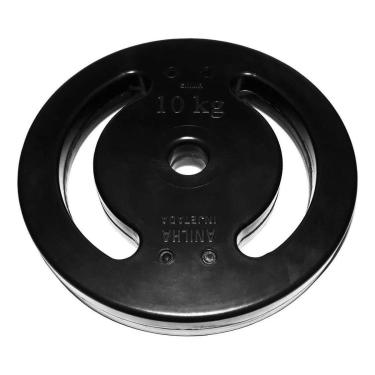 Imagem de Anilha 10kg Injetada Emborrachada Peso Academia JFIT-Unissex