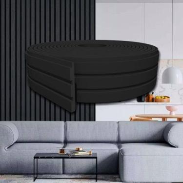 Imagem de Painel Ripado Eva Autocolante Preto 10cm - Rolo 20 metros - Viniflex