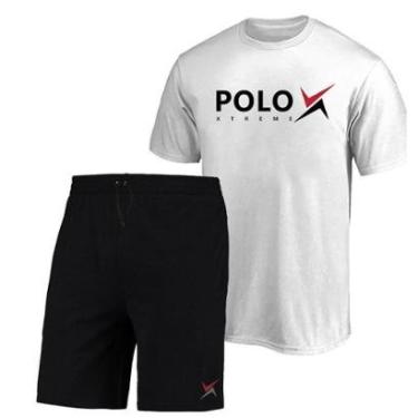 Imagem de Kit Camiseta Algodão + Bermuda Masculina Moletom Dia a Dia-Masculino