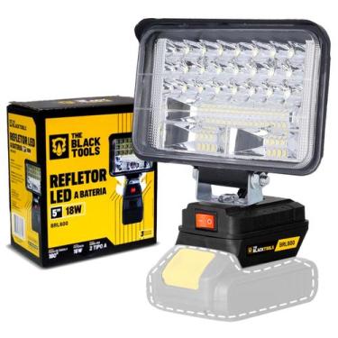 Imagem de Lanterna Refletor Lampada Luz Led 18w A Bateria 21v Recarregável 127/2