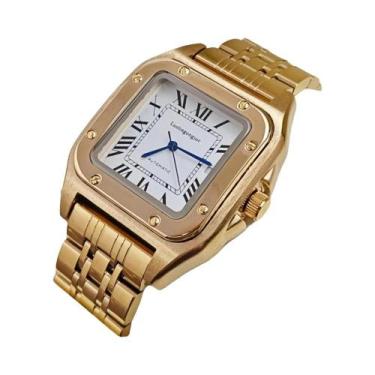 Imagem de Relógio Mecânico Masculino Quadrado Com Design Esqueleto, Corda Automá