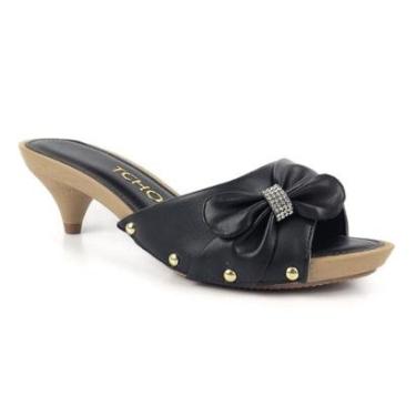 Imagem de Tamanco Tchocco Salto Baixo Laço e Strass-Feminino