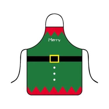 Imagem de Avental De Natal Em Tecido Não Tecido Com Estampa De Papai Noel, Resis