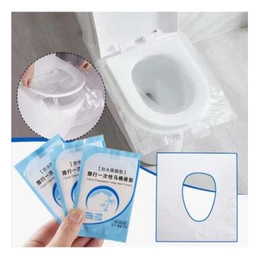 Imagem de Kit 50 Protetor Descartável Assento Vaso Sanitário Plástico - Pazie