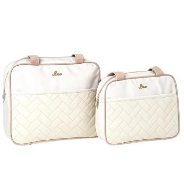 Imagem de Kit bolsa maternidade mississipi 2 peças bege - boni - BOLSAS BONI