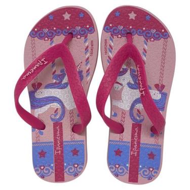 Imagem de Chinelo de Dedo Infantil Menina Leveza Ipanema Kids Fantasia, Rosa, Az