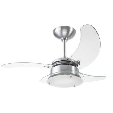 Imagem de Ventilador de Teto Tron 130W 1000mm 3 Pás Alumínio Escovado Chanceler 220V