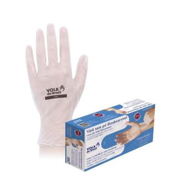 Imagem de Luva Vinil Descartável Extra P Sem Pó Volk Kit 300 Unidades - VOLK DO 