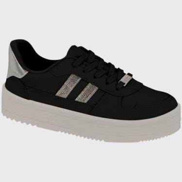 Imagem de Tênis Casual Clássico Flatform Feminino Moleca 5782.315.28560, Preto, 