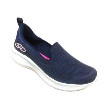 Imagem de Tênis Olympikus Feminino Sem Cadarço Caminhada Treino Casual cor:marin