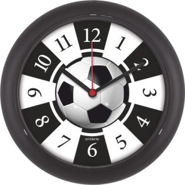 Imagem de Relógio de Parede com Tema Futebol, funcional e decorativo - Ambiente 