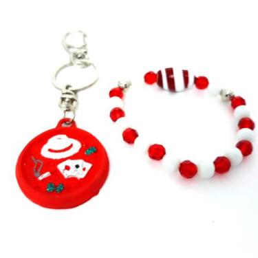 Imagem de Pulseira Zé Pilintra Proteção Espiritual Guia Umbanda Chaveiro Patuá A