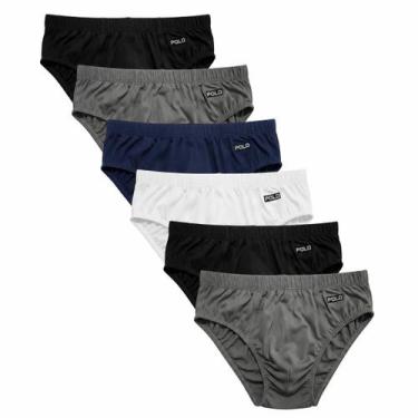 Imagem de Kit 6 Cuecas Slip Polo Kids 100 Algodão Infantil Forro Duplo Menino Tr